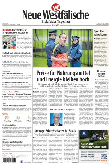 Neue Westfälische - Bielefelder Tageblatt - Bielefeld Ost - 31 Aug 2023