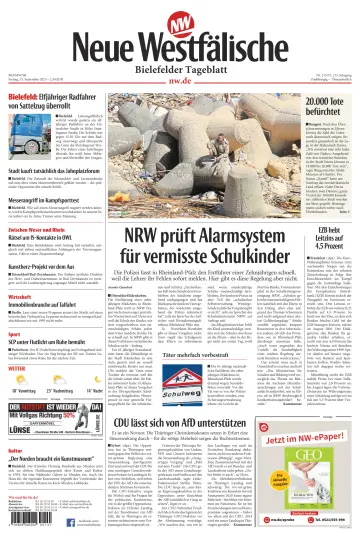 Neue Westfälische - Bielefelder Tageblatt - Bielefeld Ost - 15 9월 2023