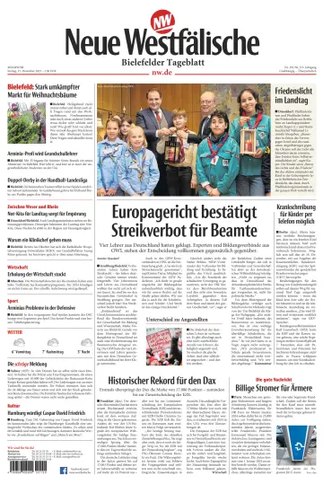 Neue Westfälische - Bielefelder Tageblatt - Bielefeld Ost - 15 Dec 2023