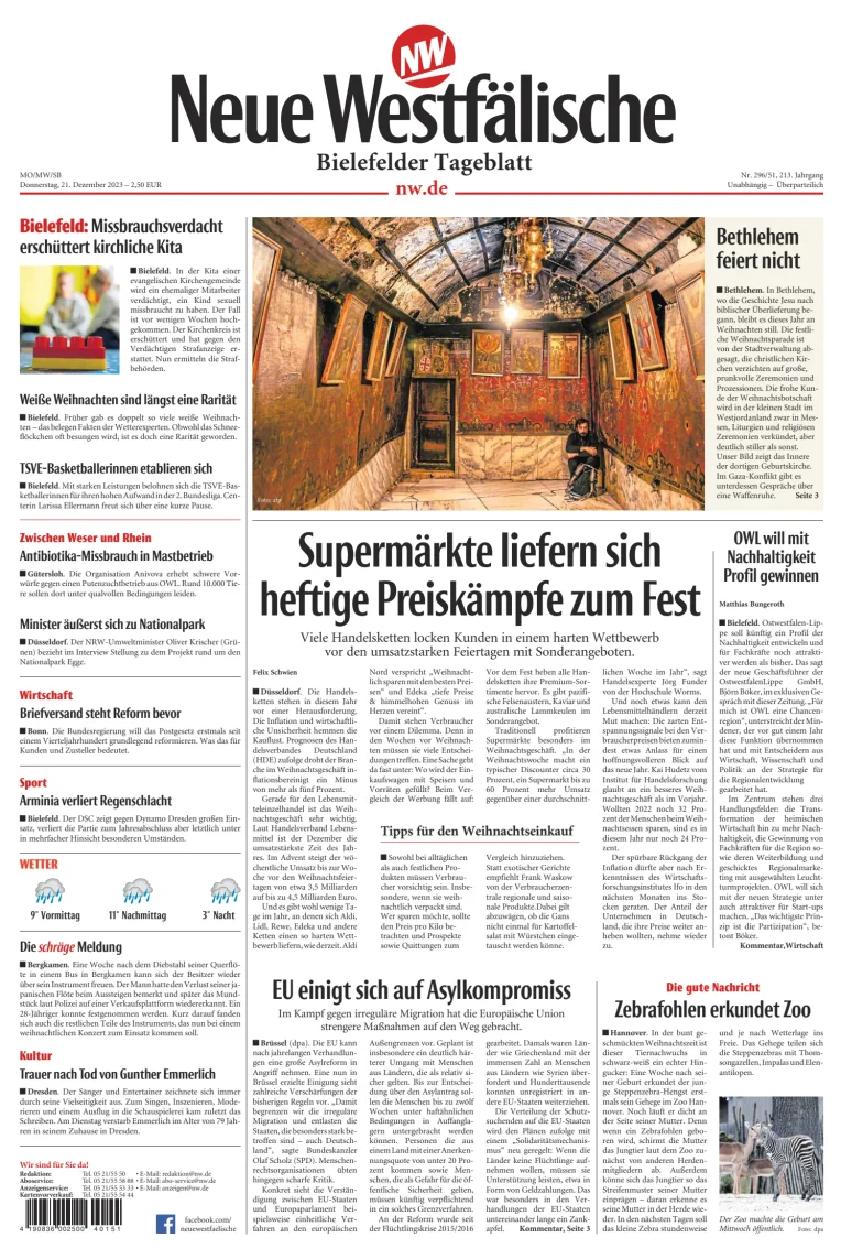 Neue Westfälische - Bielefelder Tageblatt - Bielefeld Ost