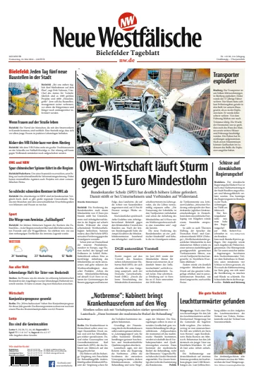 Neue Westfälische - Bielefelder Tageblatt - Bielefeld Ost - 16 5월 2024