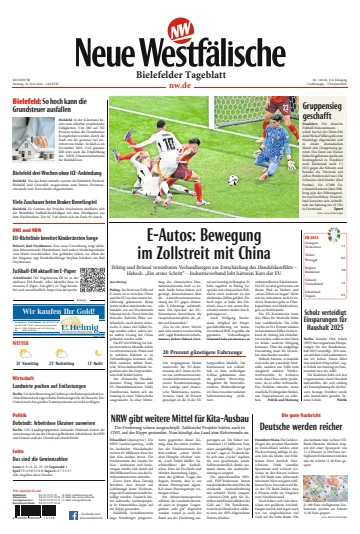 Neue Westfälische - Bielefelder Tageblatt - Bielefeld Ost - 24 Jun 2024