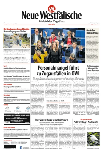Neue Westfälische - Bielefelder Tageblatt - Bielefeld mit Oerlinghausen - 22 Mar 2024