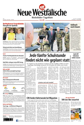 Neue Westfälische - Bielefelder Tageblatt - Bielefeld mit Oerlinghausen - 09 avr. 2024