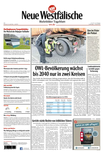 Neue Westfälische - Bielefelder Tageblatt - Bielefeld mit Oerlinghausen - 10 Apr 2024