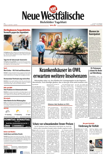 Neue Westfälische - Bielefelder Tageblatt - Bielefeld mit Oerlinghausen - 12 Ebri 2024
