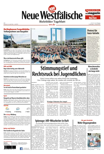 Neue Westfälische - Bielefelder Tageblatt - Bielefeld mit Oerlinghausen - 24 abr. 2024
