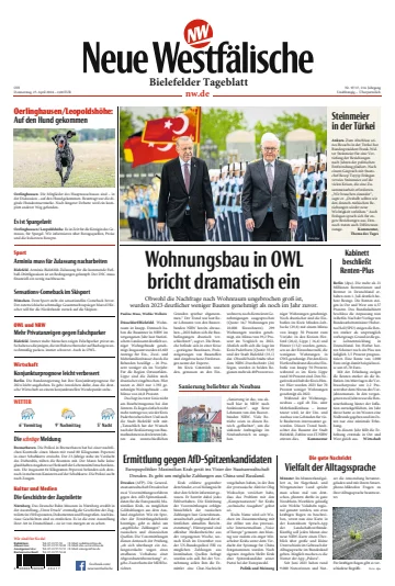 Neue Westfälische - Bielefelder Tageblatt - Bielefeld mit Oerlinghausen - 25 abr. 2024