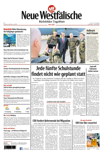 Neue Westfälische - Bielefelder Tageblatt - Bielefeld Dornberg - Werther - 09 abr. 2024