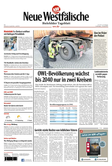 Neue Westfälische - Bielefelder Tageblatt - Bielefeld Dornberg - Werther - 10 avr. 2024