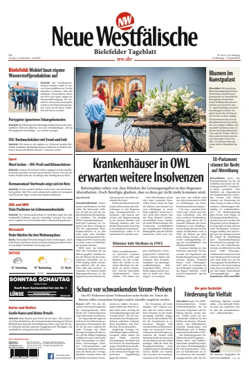 Neue Westfälische - Bielefelder Tageblatt - Bielefeld Dornberg - Werther - 12 Ebri 2024