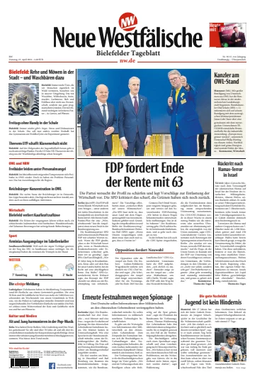 Neue Westfälische - Bielefelder Tageblatt - Bielefeld Dornberg - Werther - 23 abril 2024