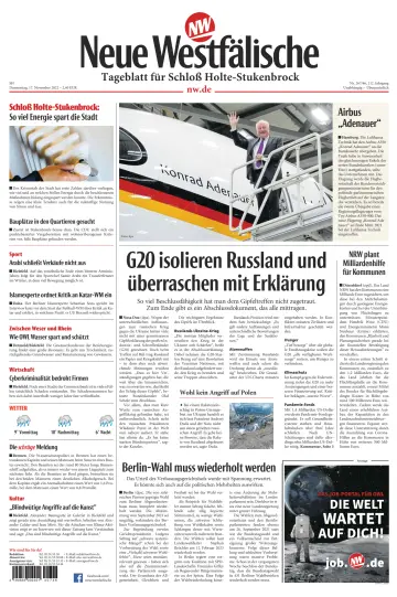 Neue Westfälische - Tageblatt für Schloß Holte-Stukenbrock - 17 Nov 2022