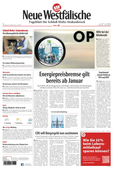 Neue Westfälische - Tageblatt für Schloß Holte-Stukenbrock - 23 Nov 2022