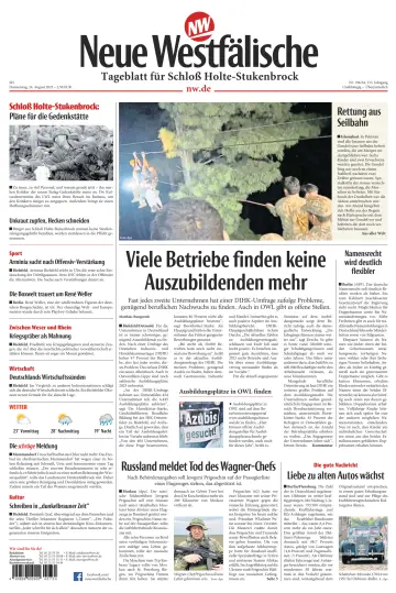 Neue Westfälische - Tageblatt für Schloß Holte-Stukenbrock - 24 Aug 2023