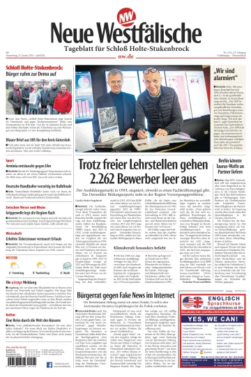 Neue Westfälische - Tageblatt für Schloß Holte-Stukenbrock - 25 Jan 2024