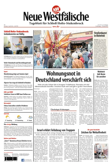 Neue Westfälische - Tageblatt für Schloß Holte-Stukenbrock - 8 Apr 2024