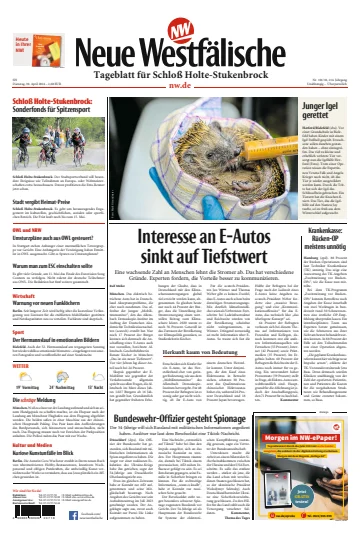 Neue Westfälische - Tageblatt für Schloß Holte-Stukenbrock - 30 4月 2024