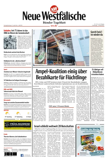 Neue Westfälische - Bünder Tageblatt - 06 апр. 2024