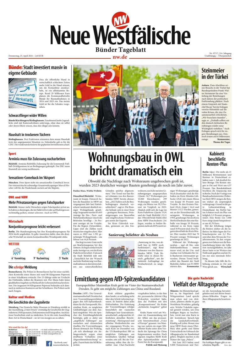 Neue Westfälische - Bünder Tageblatt