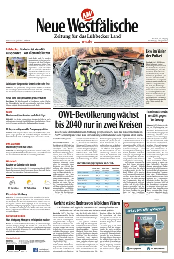 Neue Westfälische - Zeitung für das Lübbecker Land - 10 abril 2024