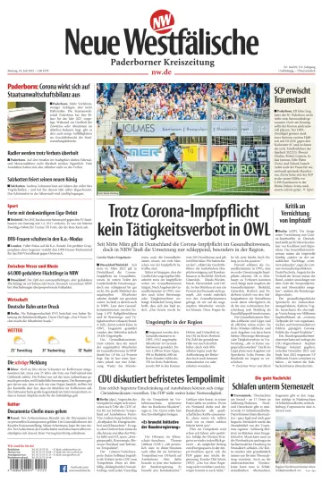 Neue Westfälische - Paderborner Kreiszeitung - 18 Jul 2022