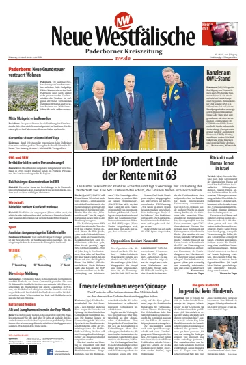 Neue Westfälische - Paderborner Kreiszeitung - 23 апр. 2024