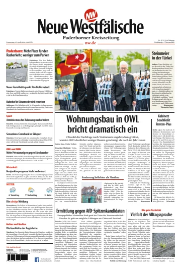 Neue Westfälische - Paderborner Kreiszeitung - 25 Nis 2024