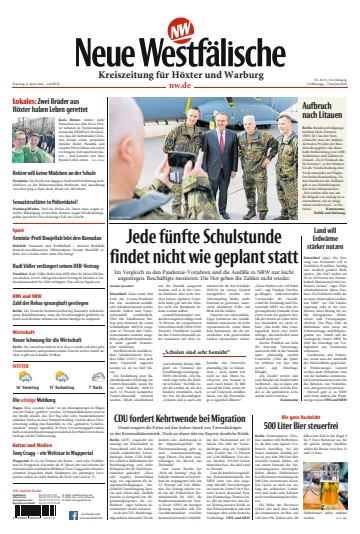 Neue Westfälische - Höxtersche Kreiszeitung - 09 abr. 2024