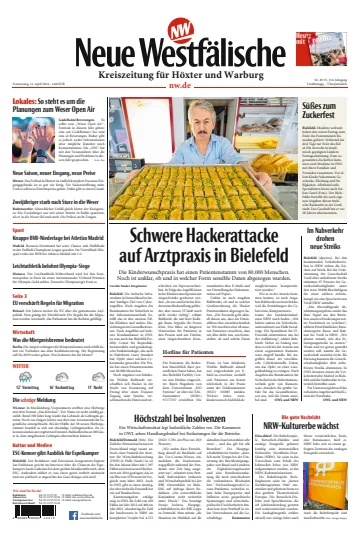 Neue Westfälische - Höxtersche Kreiszeitung - 11 Apr. 2024