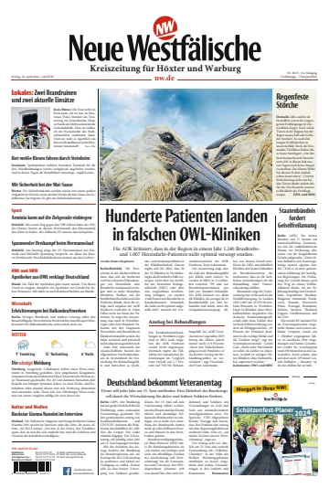 Neue Westfälische - Höxtersche Kreiszeitung - 26 апр. 2024