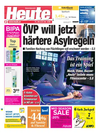 Heute - Niederösterreich Ausgabe - 26 4月 2024