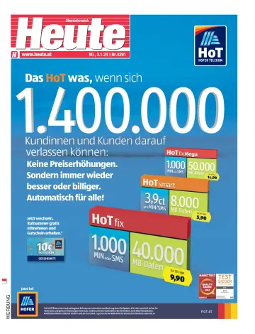 Heute - Oberösterreich Ausgabe - 3 Jan 2024