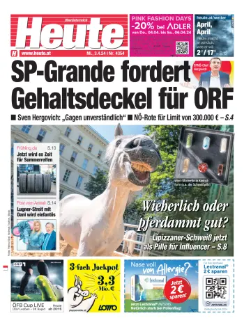 Heute - Oberösterreich Ausgabe - 03 4월 2024