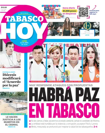 Tabasco Hoy - 22 四月 2024