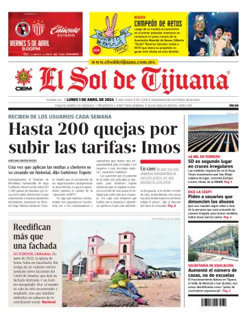 El Sol de Tijuana - 1 Apr 2024