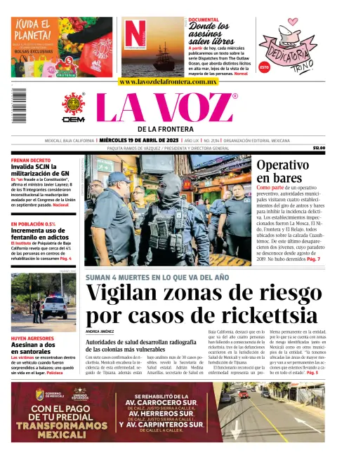 La Voz de la Frontera Subscriptions - PressReader