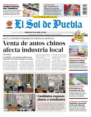 El Sol de Puebla - 10 4월 2024