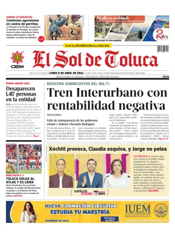 El Sol de Toluca - 08 四月 2024