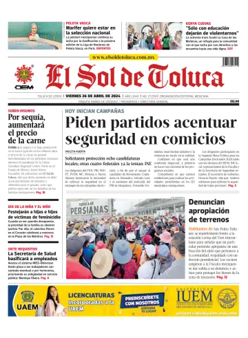 El Sol de Toluca - 26 四月 2024