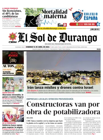 El Sol de Durango - 14 4月 2024