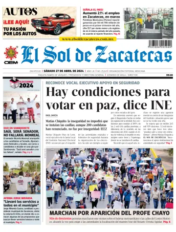 El Sol de Zacatecas - 27 апр. 2024