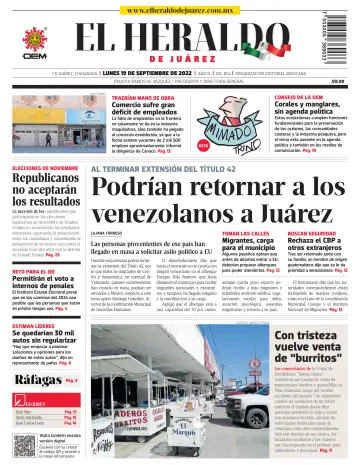El Heraldo de Juarez - 19 sept. 2022