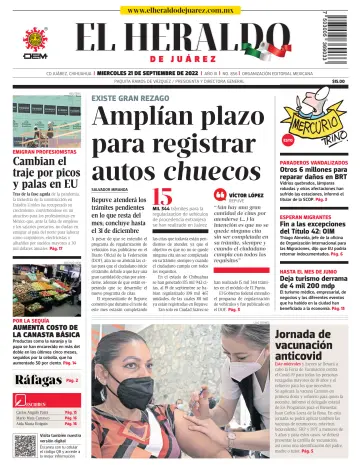El Heraldo de Juarez - 21 sept. 2022