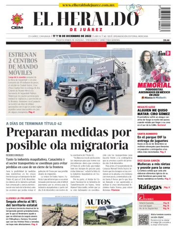 El Heraldo de Juarez - 17 12월 2022