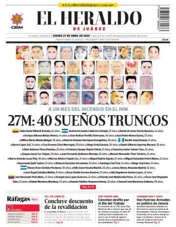 El Heraldo de Juarez - 27 abr. 2023