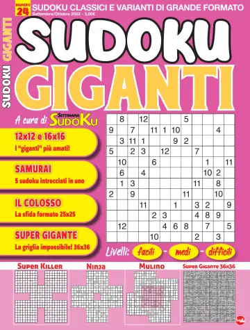 Sudoku Giganti - 10 août 2022