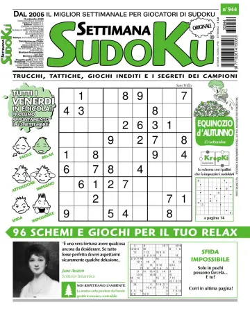 Settimana Sudoku - 13 Sep 2023