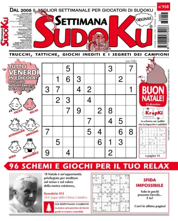 Settimana Sudoku - 20 12月 2023