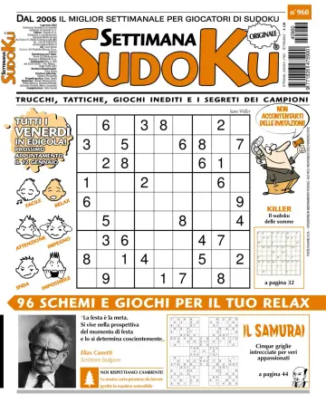 Settimana Sudoku - 03 gen 2024